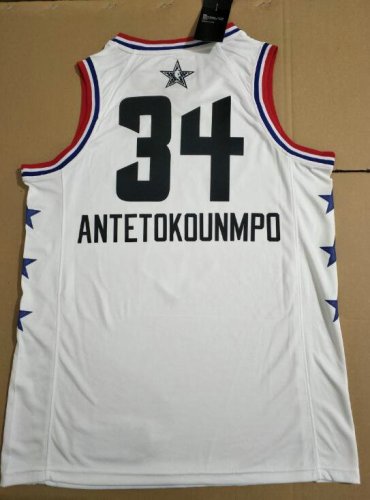 34 Antetokounmpo 2019 all stars game jersey white